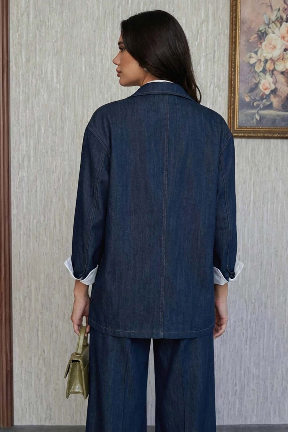 Stroke σετ σακάκι παντελόνι μπλε σκούρο - Image 4