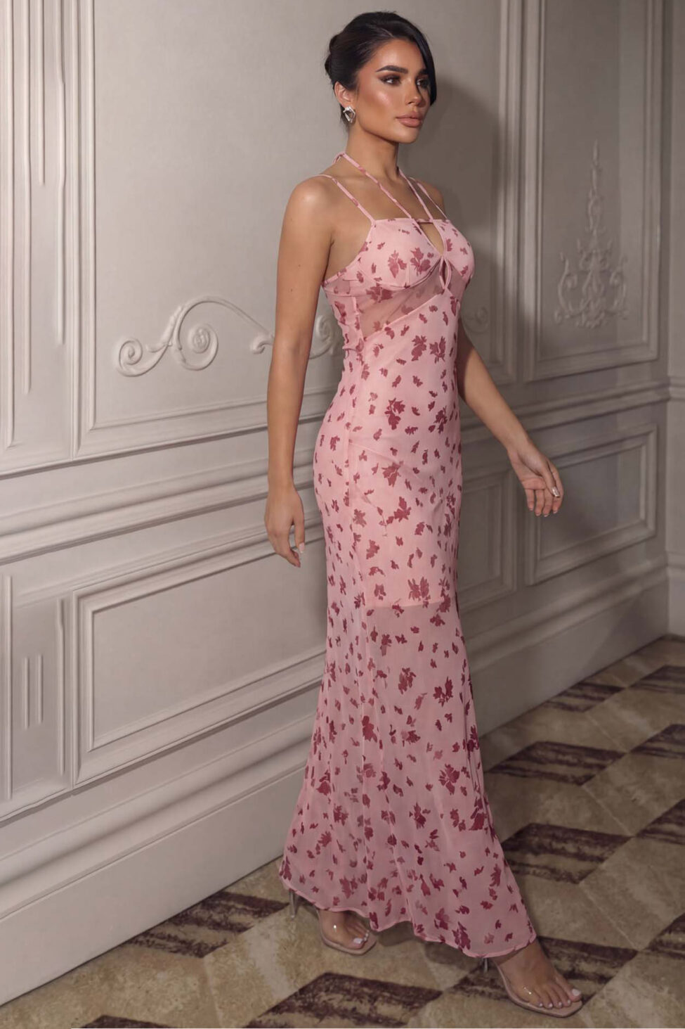 Tetra μάξι φόρεμα ροζ - Image 3