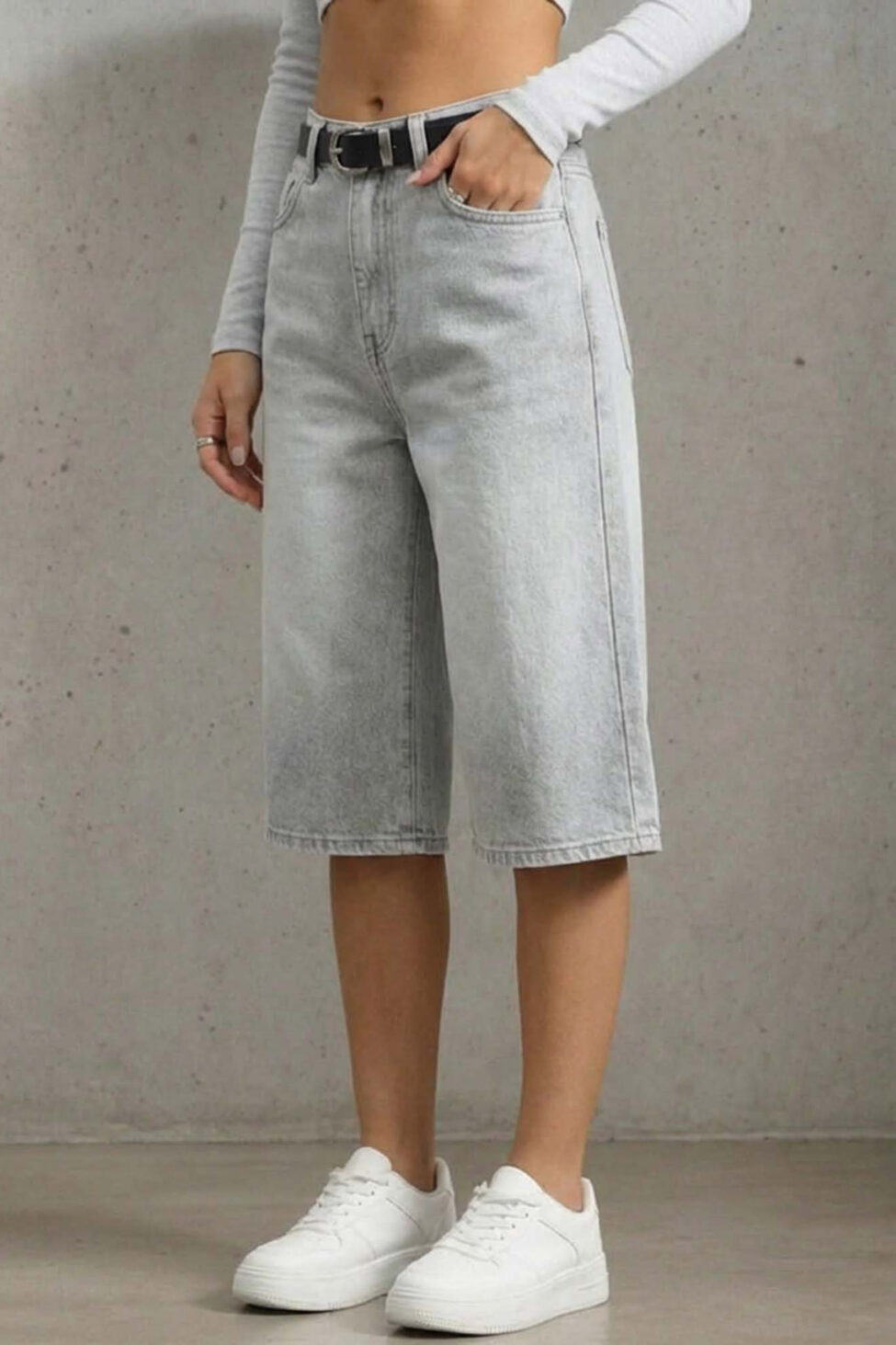 Viserra τζιν βερμούδα light grey - Image 2