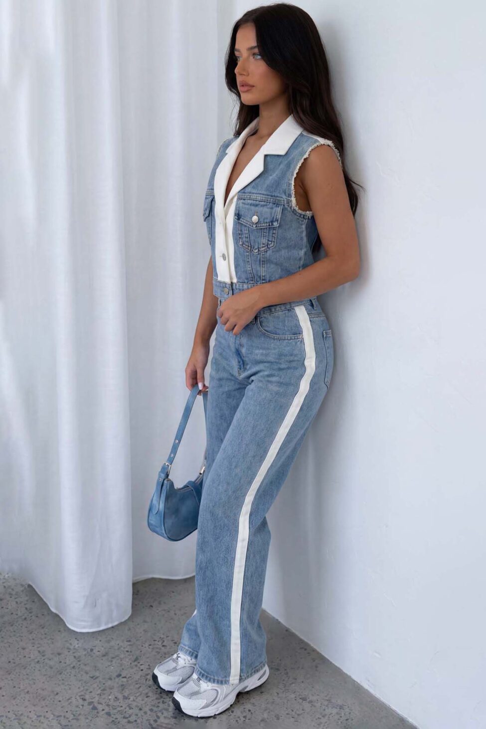 Zuqar σετ γιλέκο - παντελόνι μπλε - Image 2