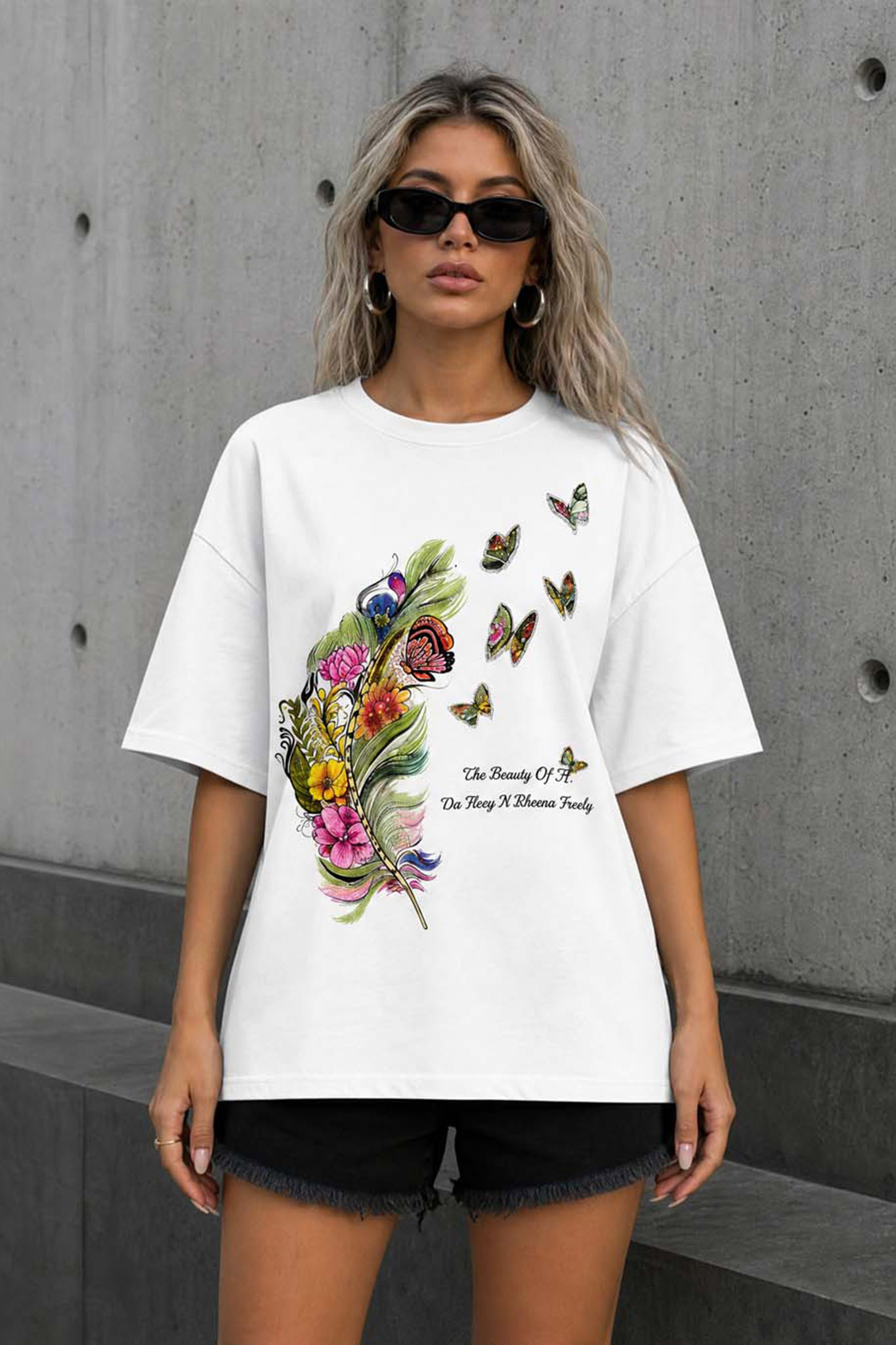 Flutter λευκή μπλούζα με φτερό λευκό Flutter μπλούζα με φτερό λευκό - Image 1