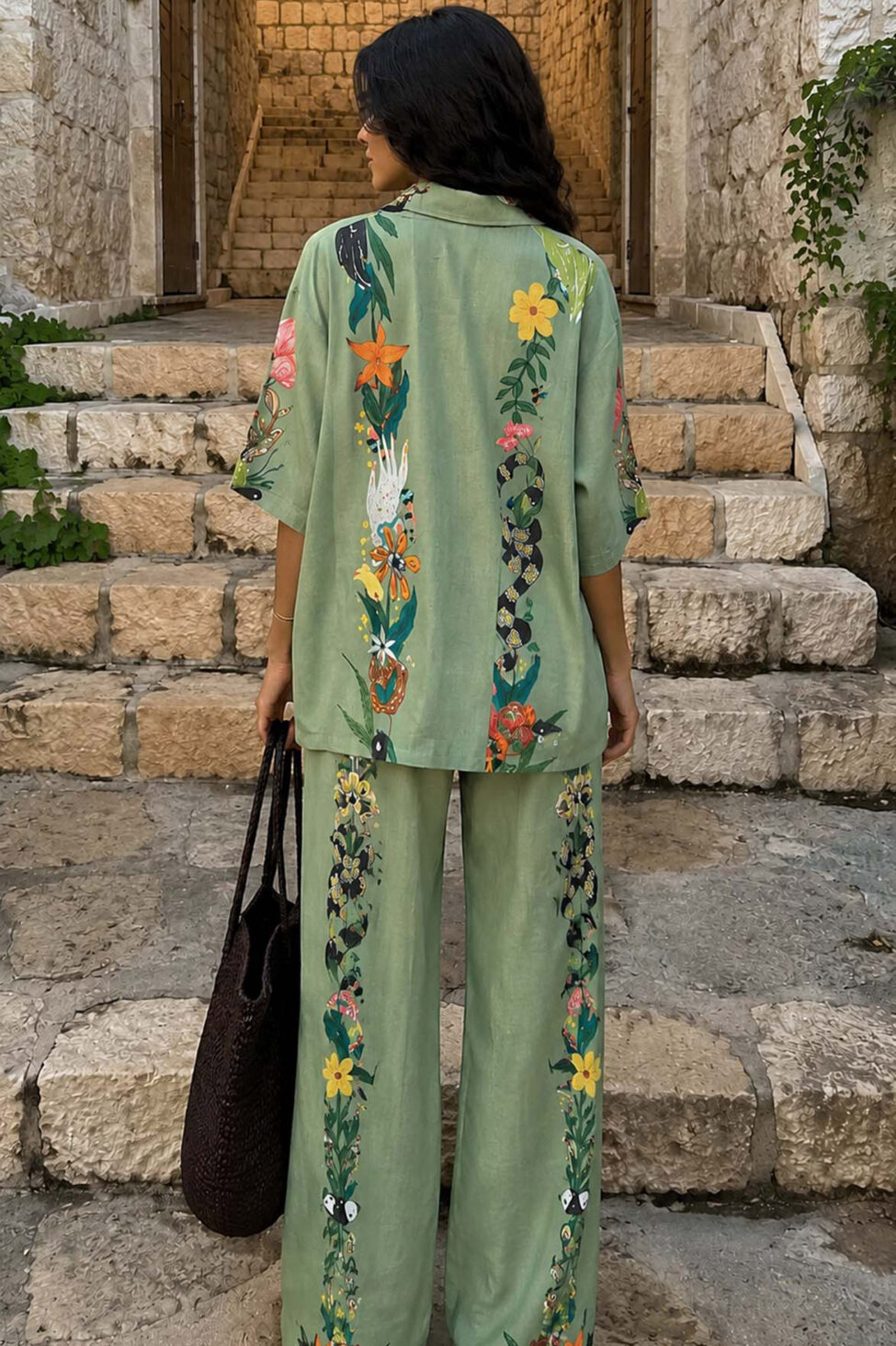 Zafi σετ πουκάμισο και παντελόνα χακί - Image 2