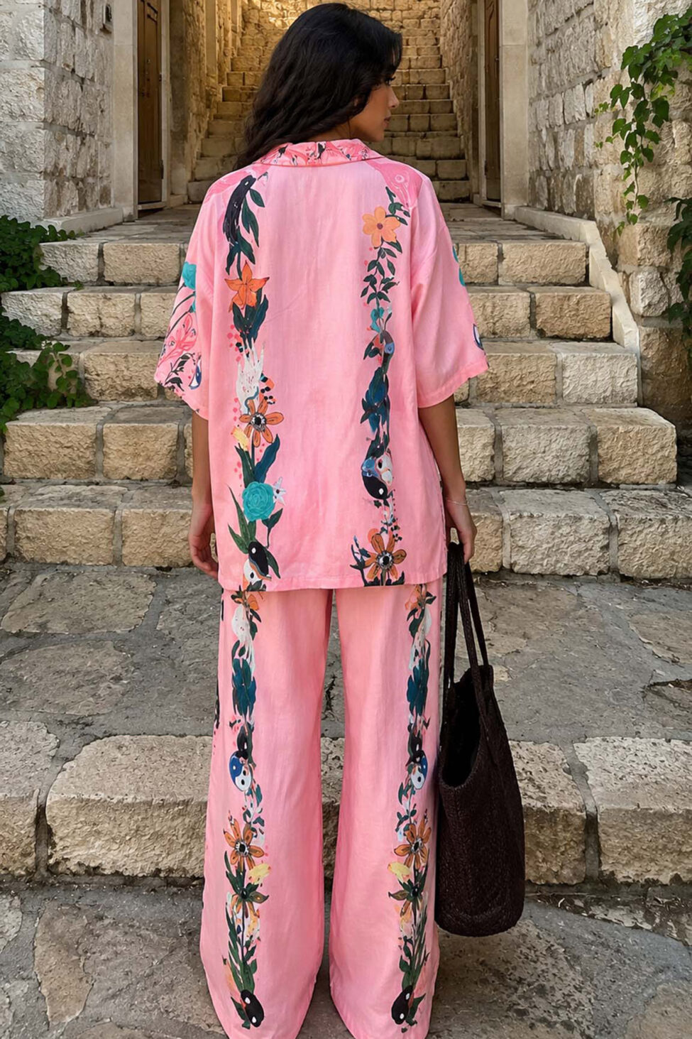 Zafi σετ πουκάμισο και παντελόνα σομόν - Image 2