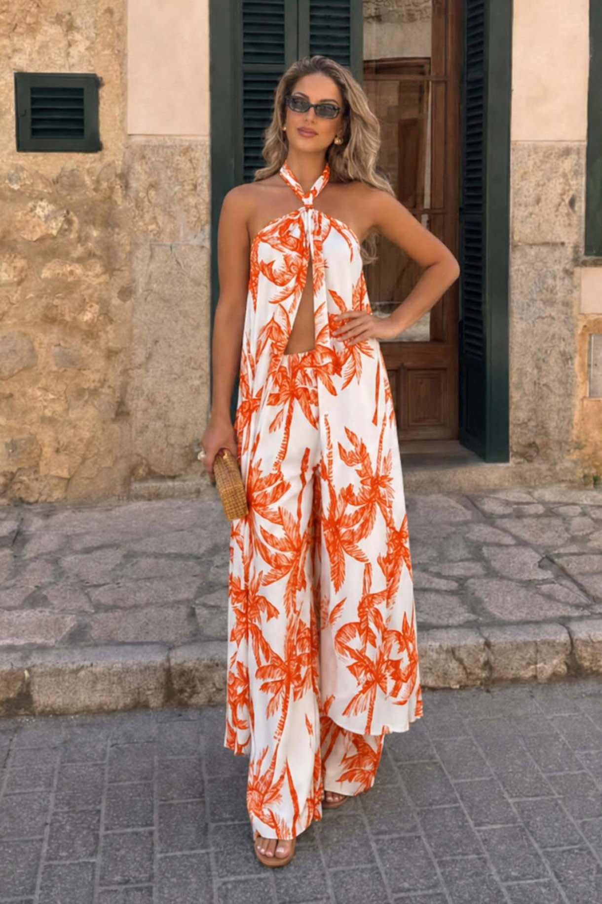 Moth σετ με τουνίκ και παντελόνα πορτοκαλί Moth σετ με τουνίκ και παντελόνα πορτοκαλί - Image 1