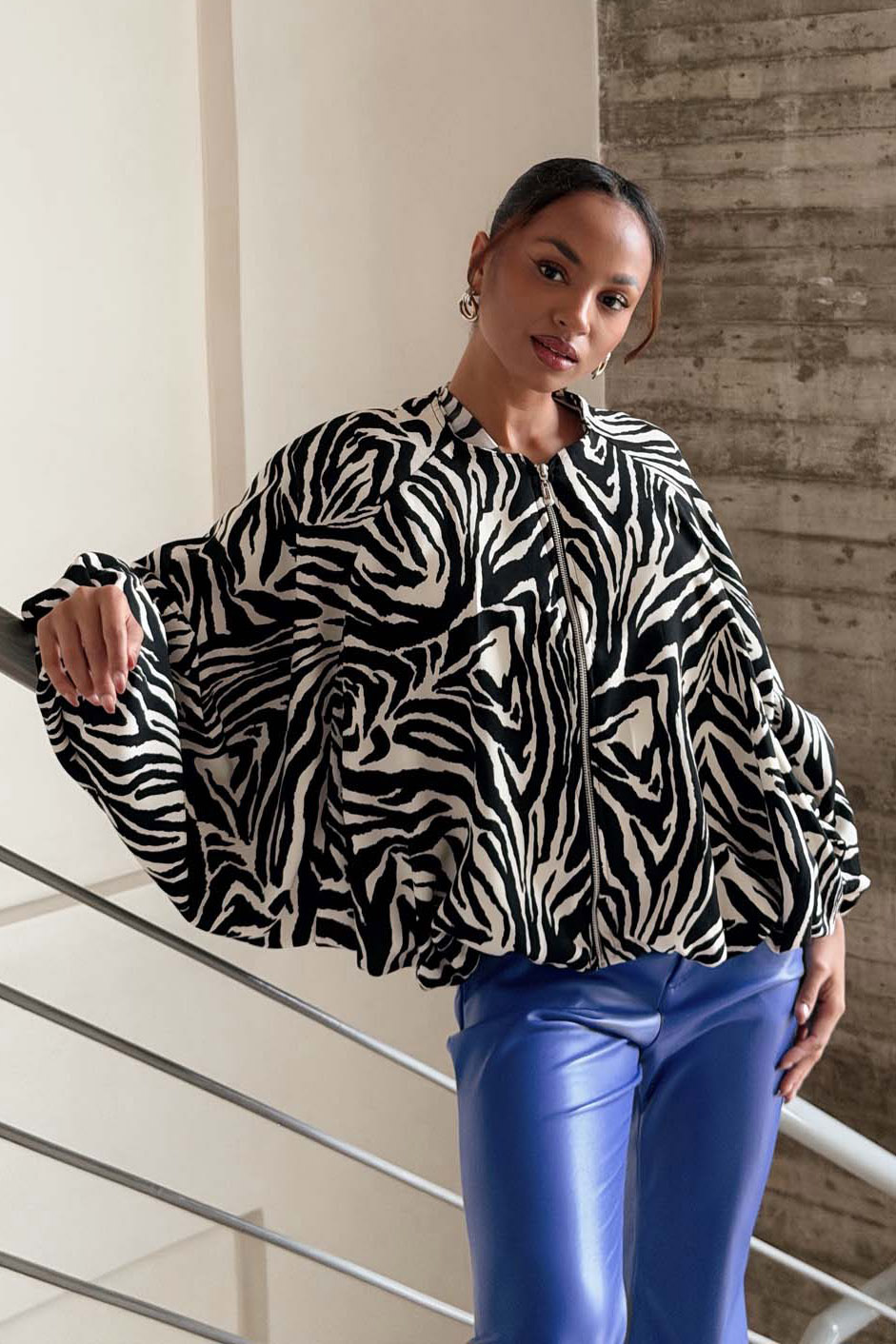 Leticia animal print τζακετ zebra Leticia animal print τζακετ zebra - Image 1